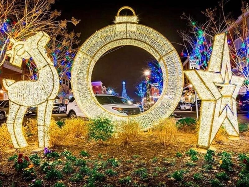 Commercial holiday lighting display